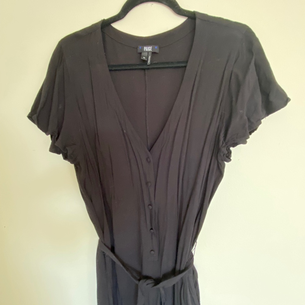 PAIGE Catalia Black Jumpsuit Size XL